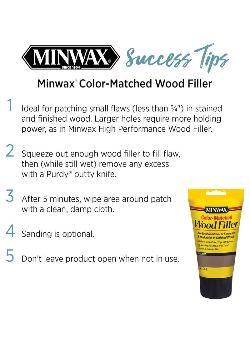 Minwax Color Matched Wood Filler Walnut 170 G