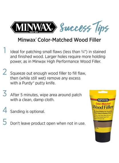 Minwax Color Matched Wood Filler Walnut 170 G