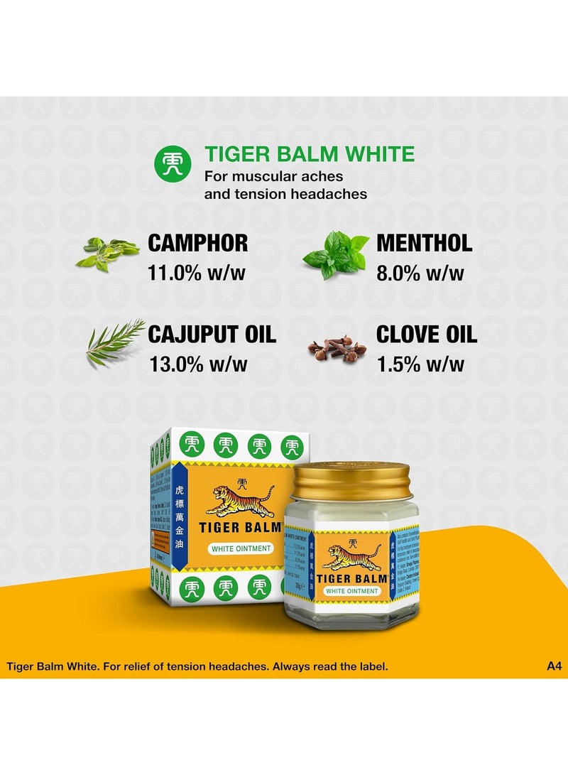 Tiger Balm White Ointment 19.4g for Pain Relief