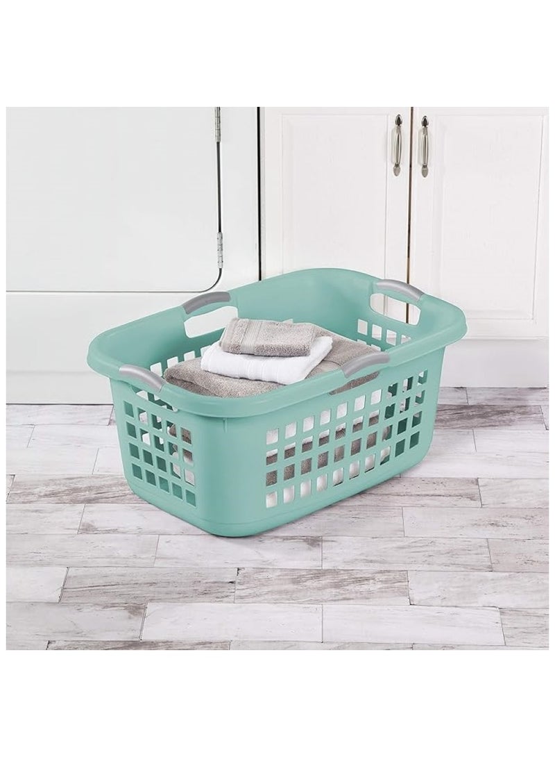 Sterilite Ultra Laundry Basket Aqua Chrome 71L