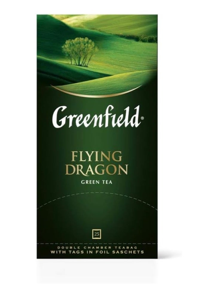 Greenfield Green Tea Flying Dragon 25 Tea Bags
