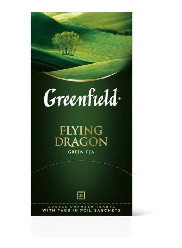 Greenfield Green Tea Flying Dragon 25 Tea Bags