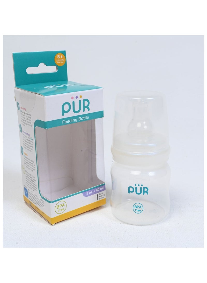 Pur Slow Flow Baby Feeding Bottle 60 ML
