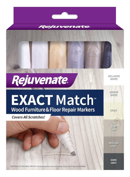 Rejuvenate Wood Repair Markers for White & Gray Furniture