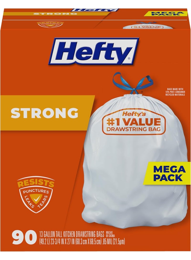 Hefty Strong 13 Gallon Trash Bags - Premium Quality