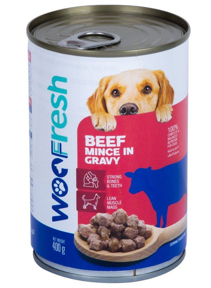 WOOFRESH Beef Mince In Gravy For Dogs 400g