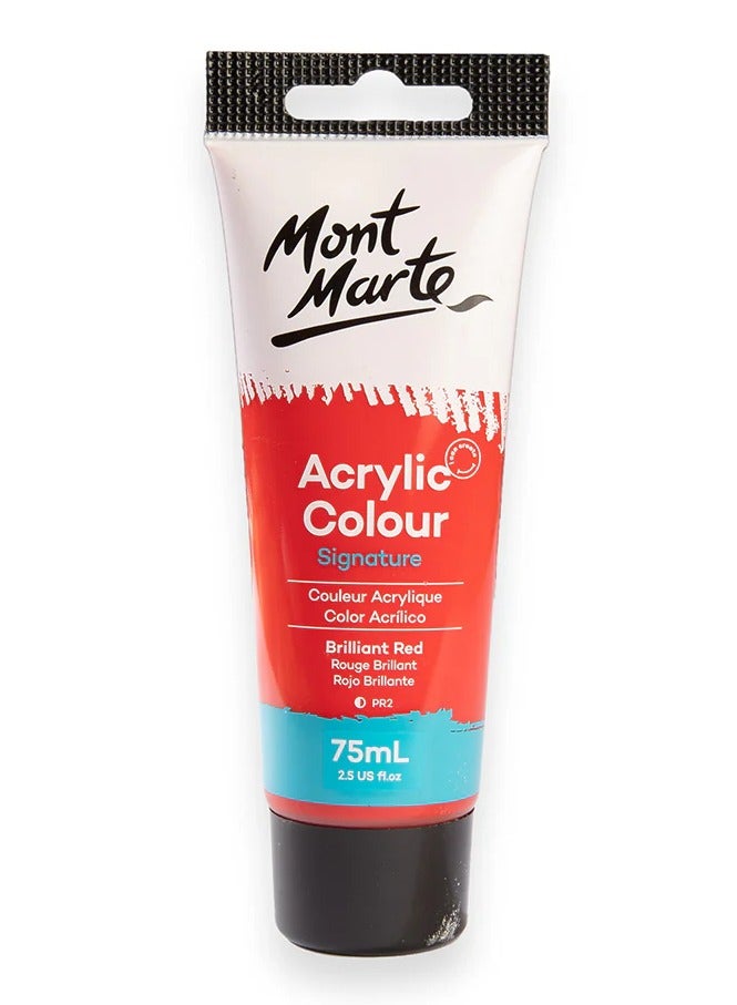 Mont Marte Acrylic Paint 75ML Brilliant Red