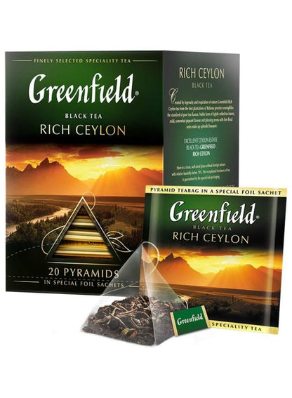 Greenfield Rich Ceylon Black Tea Bags - Premium Quality
