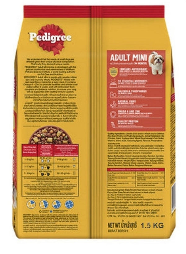 Pedigree Adult Mini Beef & Lamb 1.5 Kg