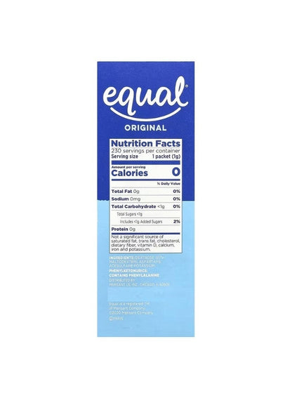 Equal Original Zero Calorie Sweetener Packets