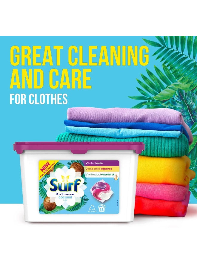 3-in-1 coconut, 3-in-1 coconut bliss, bliss washing, bliss washing capsules, coconut bliss, coconut bliss washing, cold wash, cool dry, deep cleaning, laundry detergent, pods make, stain removal, surf, type bio, washing capsules