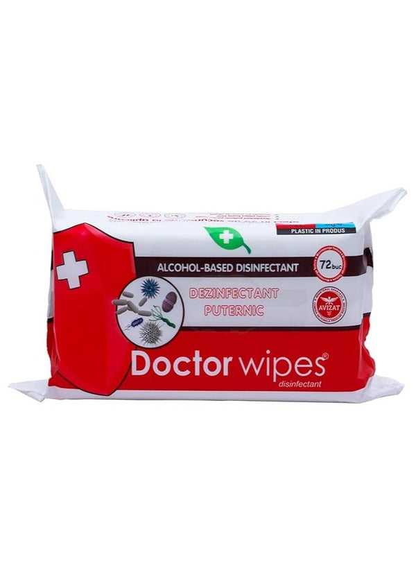 Doctor Wipe'S Antibacterial Wet Wipes - 72 Pack
