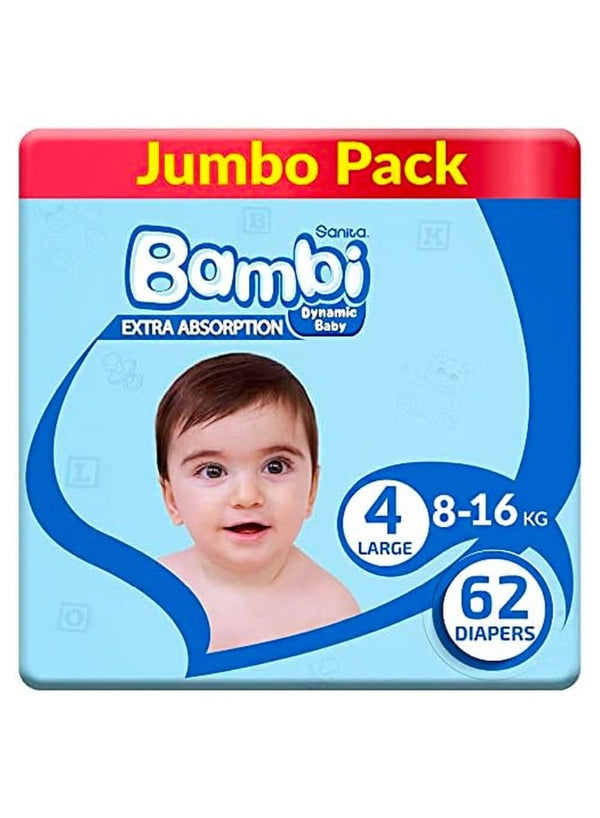 Sanita Bambi Baby Diapers Size 4 Jumbo Pack