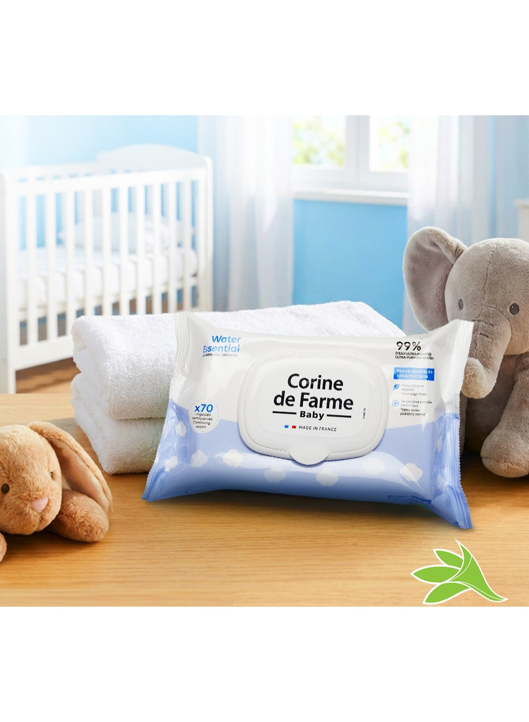 baby care, baby water, baby water essential, cleansing wipes, cleansing wipes x70, corine de farme, essential unscented, essential unscented cleansing, plant based, skincare, unscented cleansing, unscented cleansing wipes, water essential, water essential