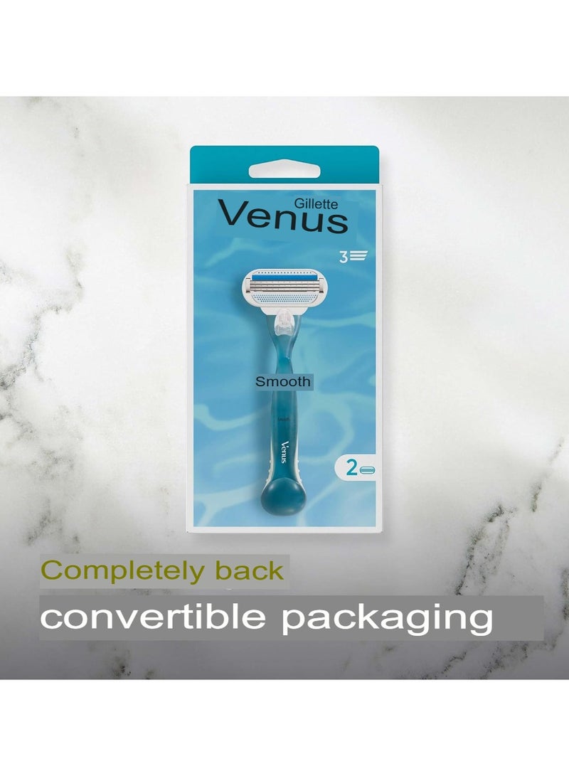 Gillette Venus Razor Handle + Razor Blade X2