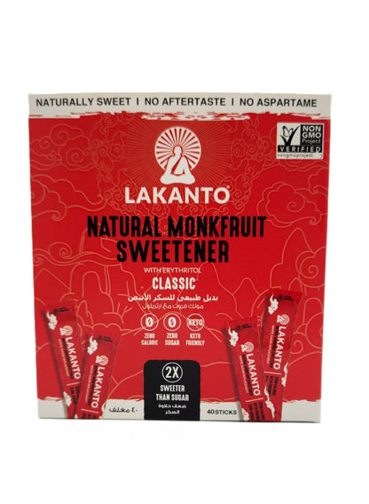 LAKANTO Monkfruit Erythritol Sweetener Classic 40 Sticks