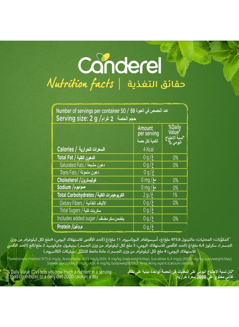 Canderel Stevia Sweetener 50 Sachets