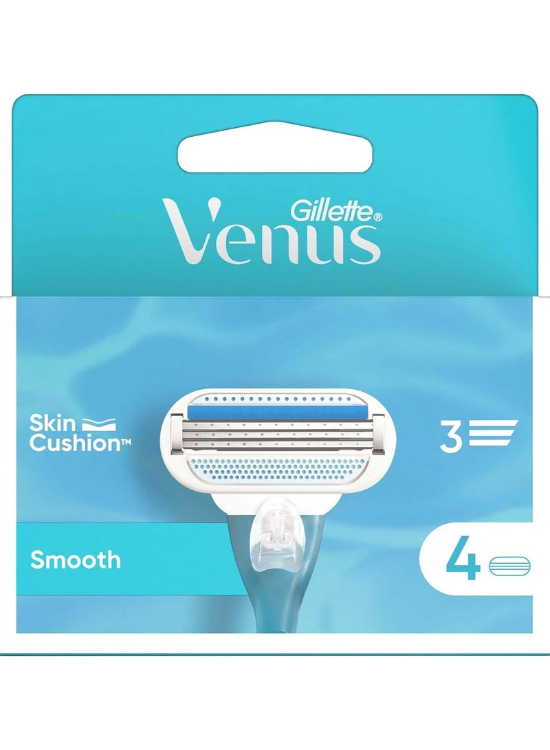 Gillette Venus Smooth 3 Blades 4 Pcs