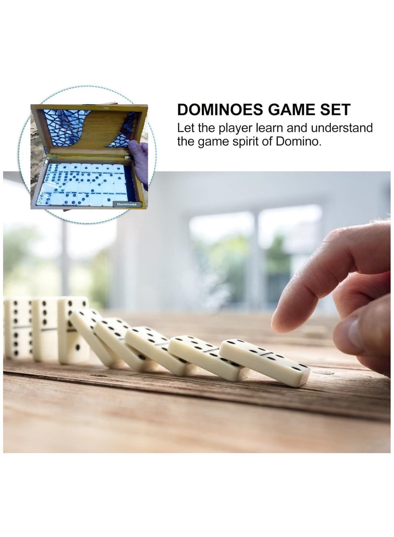 Dominoes Wooden Box Family Game - Dominoes