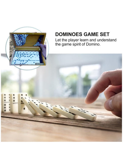 Dominoes Wooden Box Family Game - Dominoes