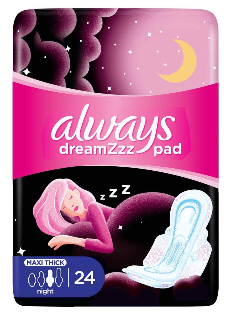 Always Breathable Maxi Thick Night Pads - 24 Pads