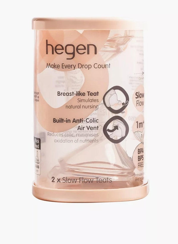 Hegen Teat Medium Flow 2 Pack for 3 to 6 Months