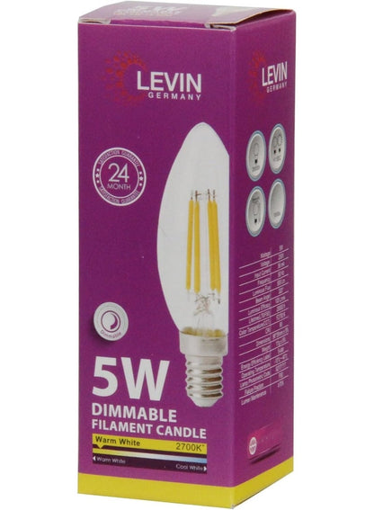 Levin Germany LED Candle Bulb 5W Dimmable