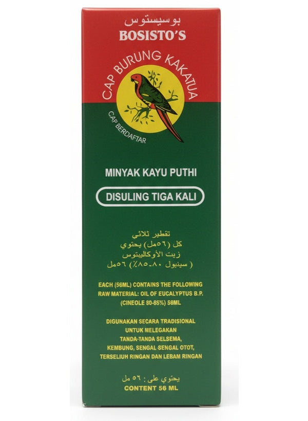 BOSISTO'S Parrot Eucalyptus Oil 56 ML Pain Relief