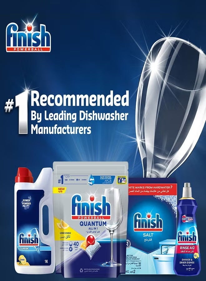Finish Powerball Rinse Aid Lemon Fragrance 400 ML