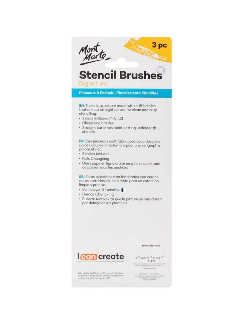 Mont Marte Professional Stencil Brush Set