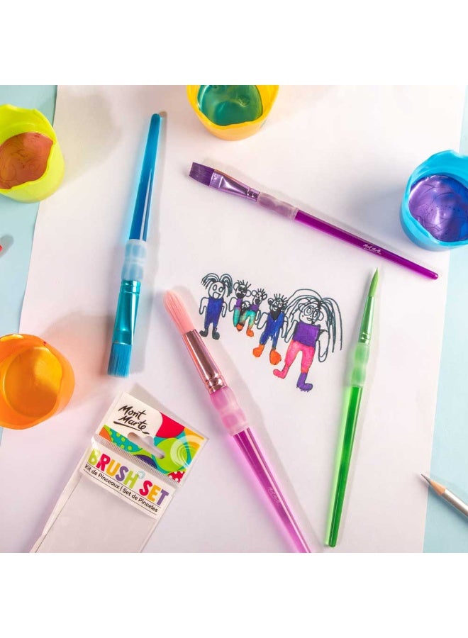Mont Marte Kids Brush Set 4Pc