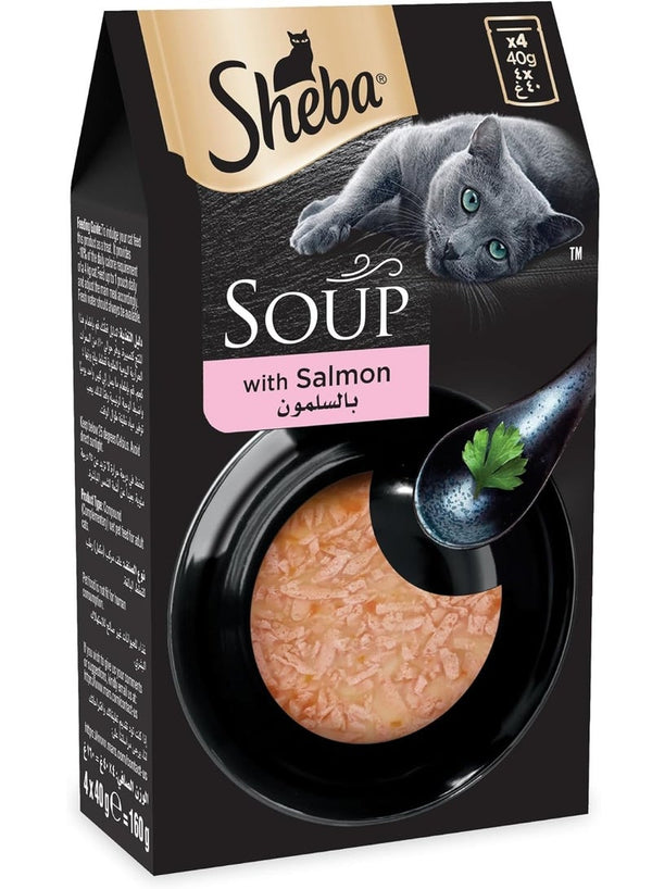 Sheba Cat Soup With Salmon - Premium Wet Cat Food