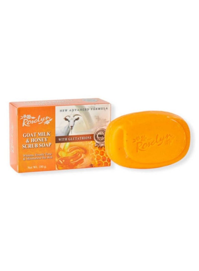 Roselyn Goat Milk & Honey Scrub Soap 180g