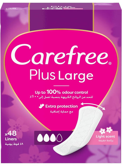 Carefree Daily Panty Liners Plus Large Light Scent