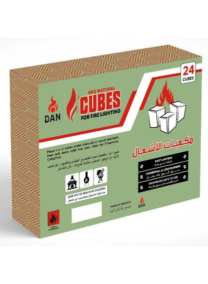 Dan Bbq Lighting Charcoal Cubes Fast Lighting Powerful And Long Burning Odourless 24 Pcs
