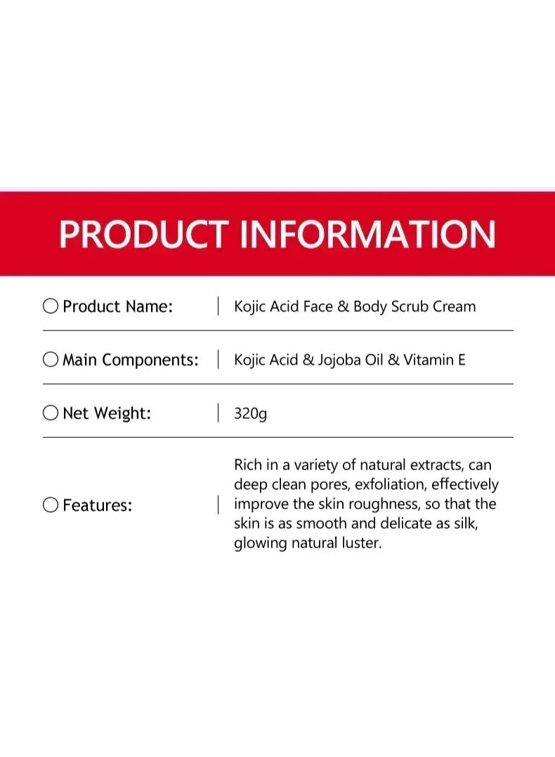acid face, acid face body, body scrub, body scrub cream, cream 320g, face body, face body scrub, guanjing beauty, kojic acid, kojic acid face, multi-purpose, pat dry, scrub cream, scrub cream 320g, skincare