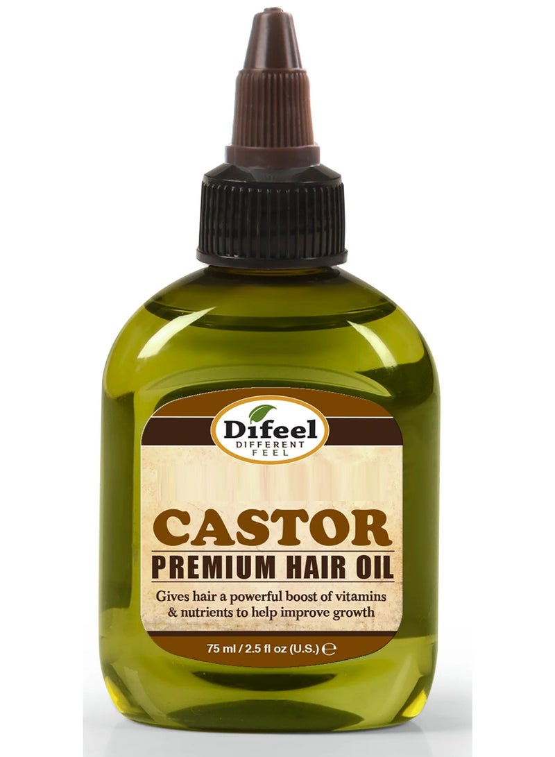 Difeel Castor Hair Oil 75 ML for Healthy Hair Growth