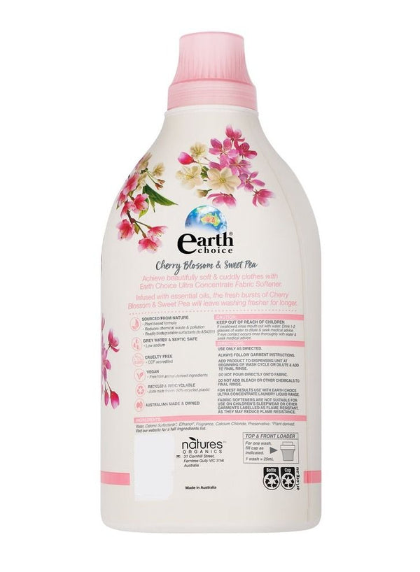 Earth Choice Fabric Softener Cherry Blossom 1 L