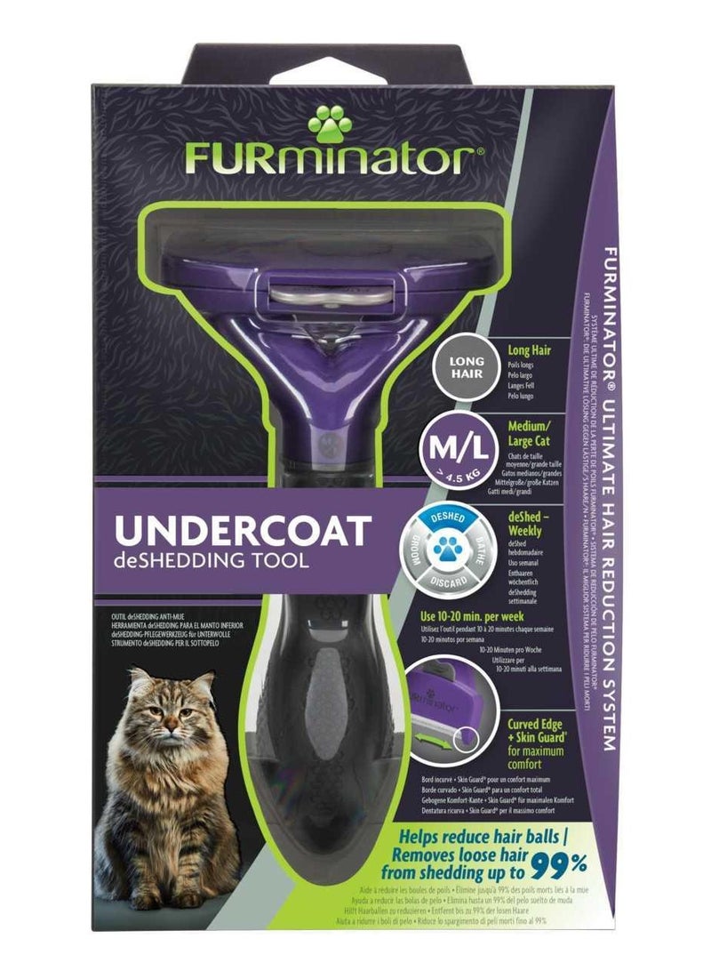 FURminator Cat Undercoat Deshedding Tool Long Hair