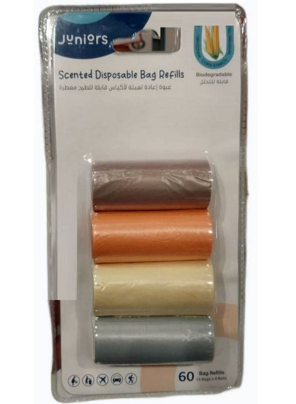 JUNIORS Natural Diaper Disposal Bags - 60 Bags