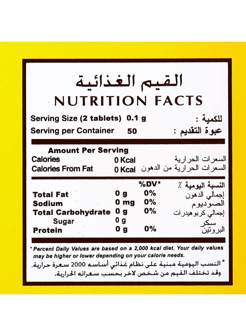 Tropicana Slim Zero Calorie Sweetener Diet 100 Tablets