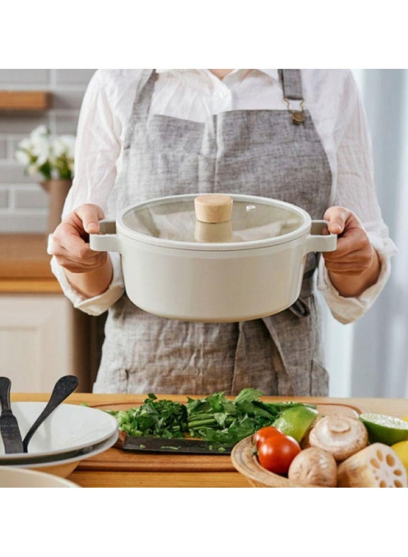 Neoflam Fika Cast Stock Pot Casserole - Light Grey