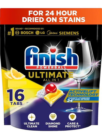 Finish Powerball Ultimate Plus Capsules Lemon - 16 Tablets
