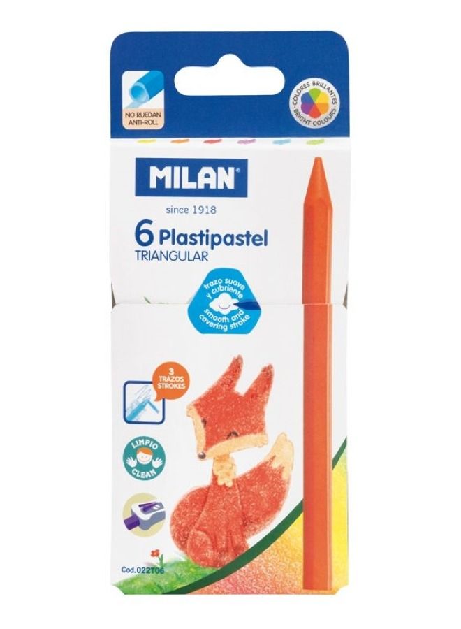 Milan 6 PlasticPastel Triangular Pencils