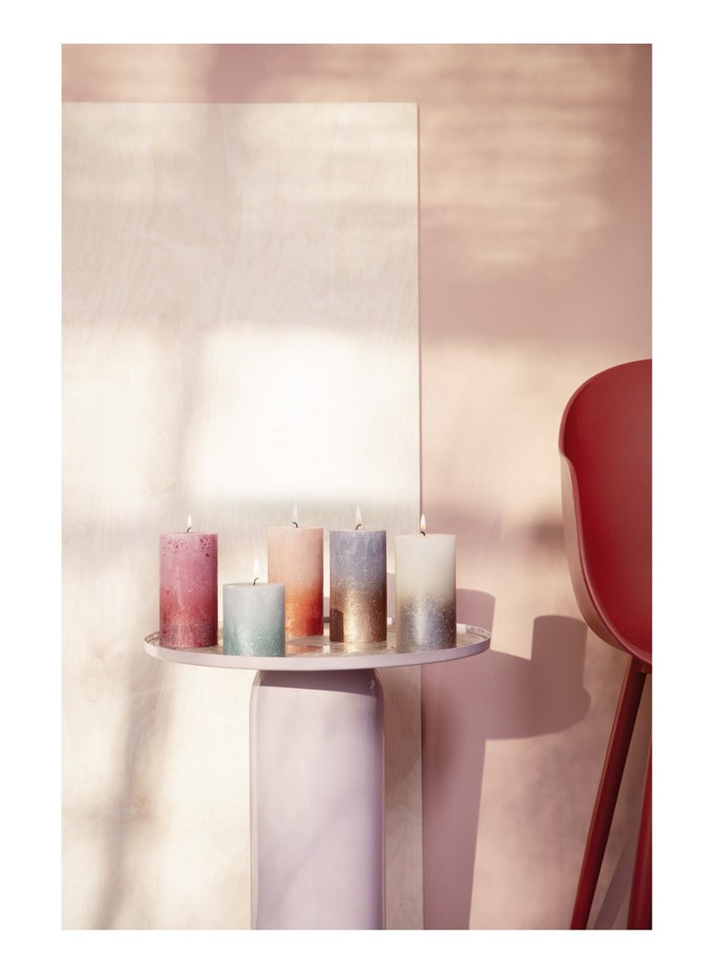 BOLSIUS Sunset Pillar Candle Silver & White