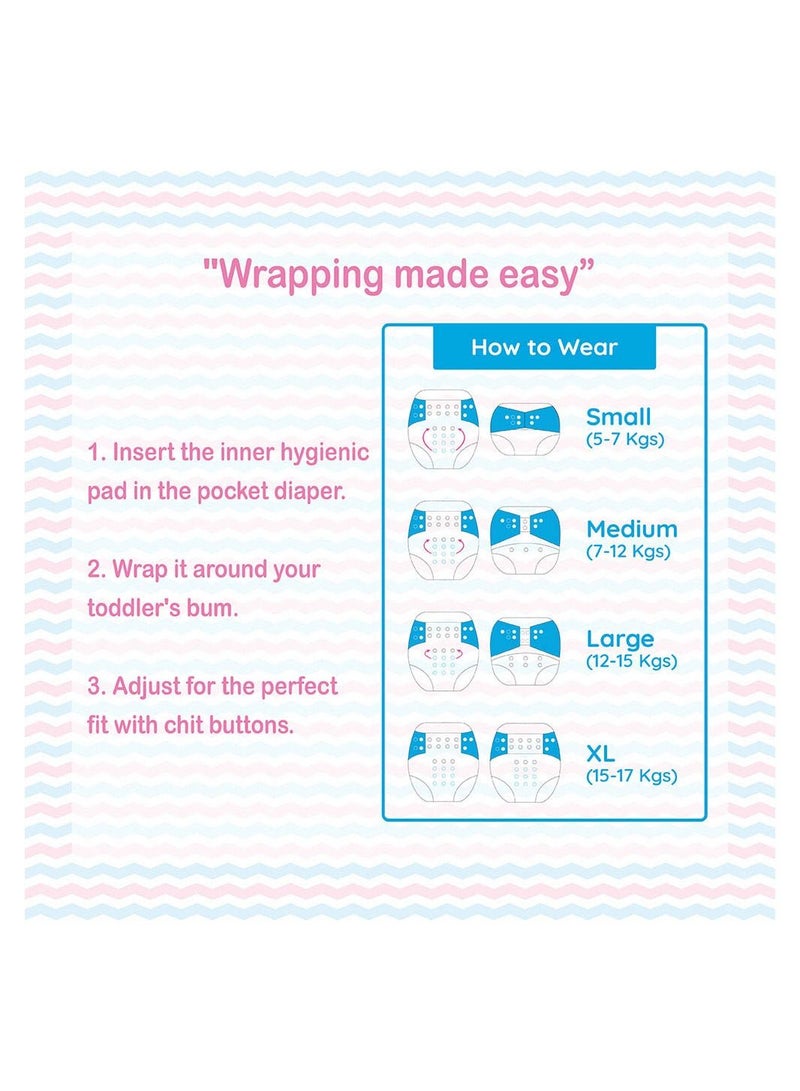 Bumtum Baby Cloth Diaper Free Size Pink