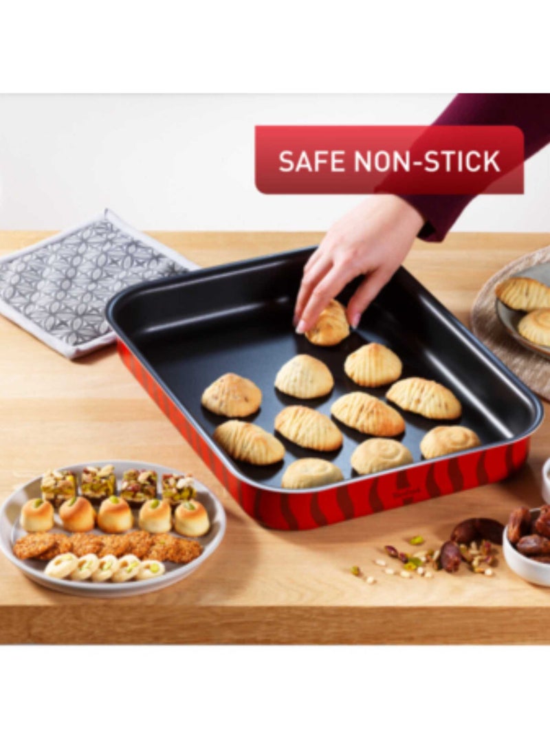 Tefal Tempo Flame Oven Dish 19x25cm Red