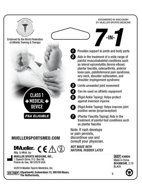 Mueller Sports Medicine Mtape Black - Premium Support