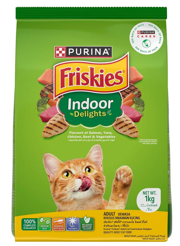 Friskies Indoor Delights Dry Cat Food 1Kg