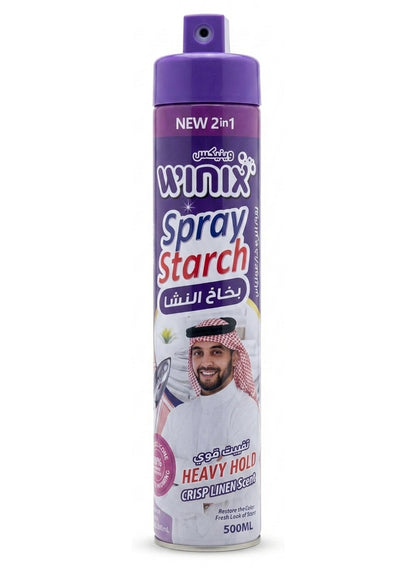 2-in-1 heavy, aid crisp, care spray, crease remover, crisp linen, extra firm, fabric care, firm crease, heavy hold, hold spray, ironing aid, linen scent, scent extra, spray starch, winix
